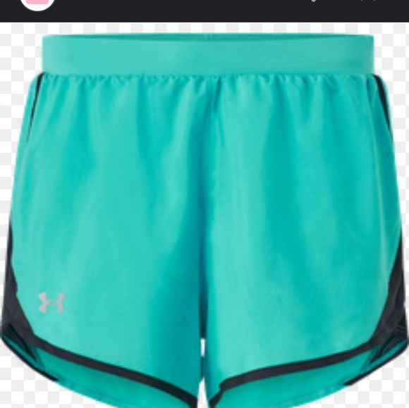 Under Armour Pants - Under Armour Women's UA Fly-By 2.0 Shorts 1350196-369 Neptune/Black Running NEW